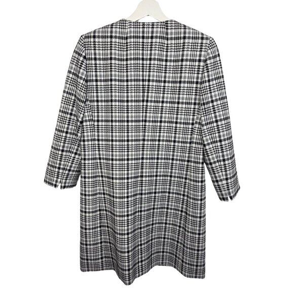Alex Marie Plaid Long Jacket Women’s Size 4 Gray Black Check Classic Preppy - Picture 10 of 13